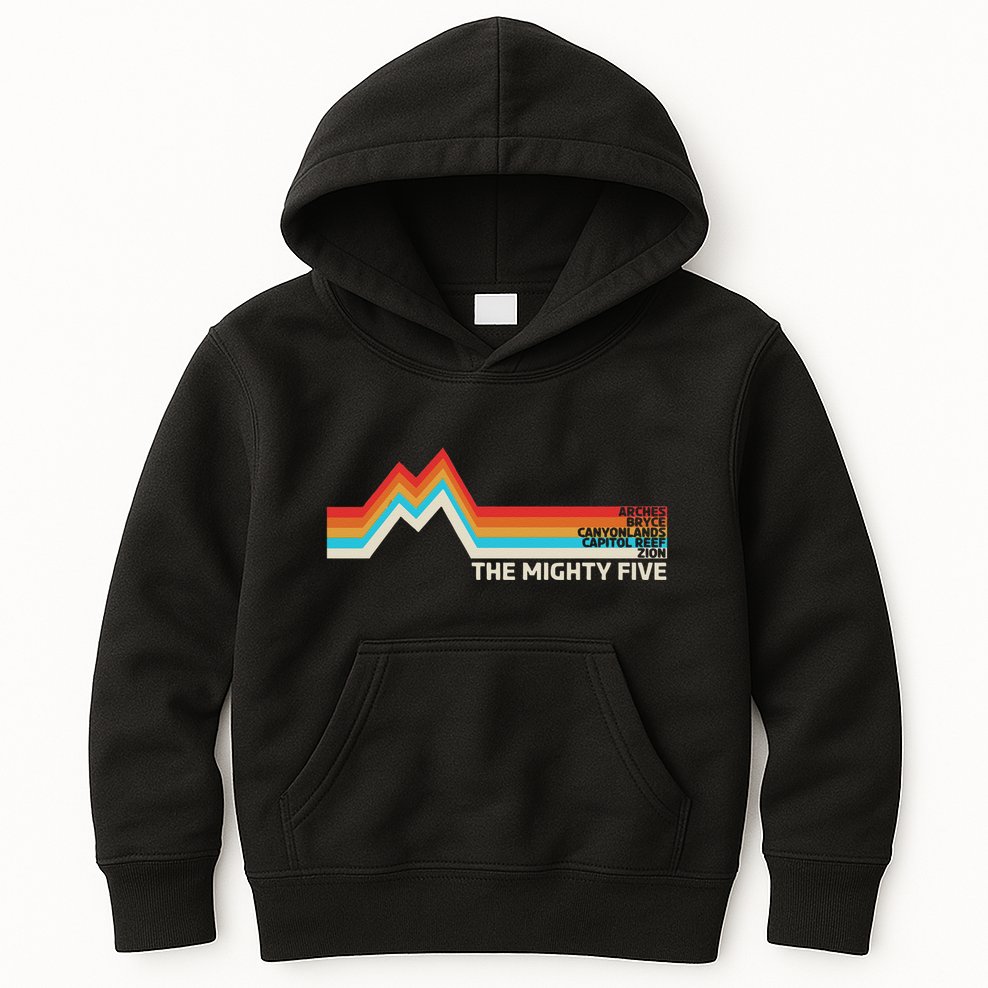 Utahs The Mighty Five National Parks Swea Kids Hoodie