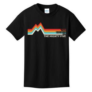 Utahs The Mighty Five National Parks Swea Kids T-Shirt