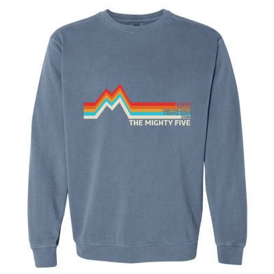 Utahs The Mighty Five National Parks Swea Garment-Dyed Sweatshirt