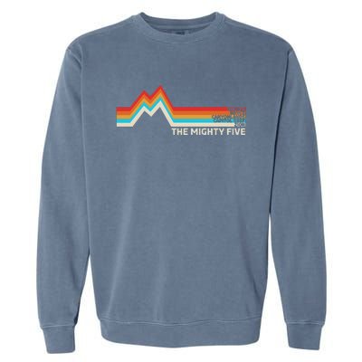 Utahs The Mighty Five National Parks Swea Garment-Dyed Sweatshirt