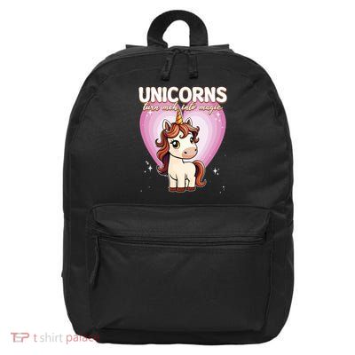 Unicorns Turn "Meh" Into Magic Unicorn Meaningful Gift 16 in Basic Backpack