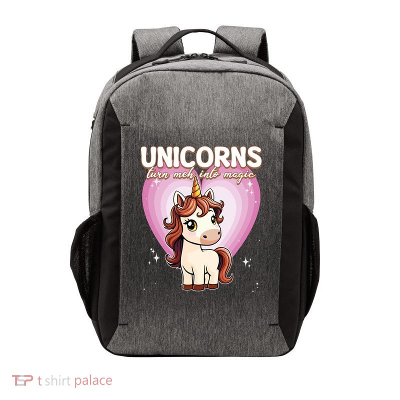 Unicorns Turn "Meh" Into Magic Unicorn Meaningful Gift Vector Backpack
