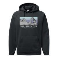 Utahs The Mighty Five National Parks Performance Fleece Hoodie