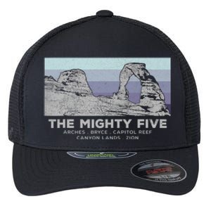 Utahs The Mighty Five National Parks Flexfit Unipanel Trucker Cap