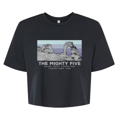 Utahs The Mighty Five National Parks Bella+Canvas Jersey Crop Tee