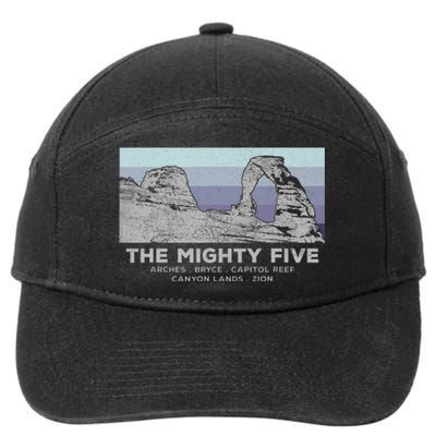 Utahs The Mighty Five National Parks 7-Panel Snapback Hat