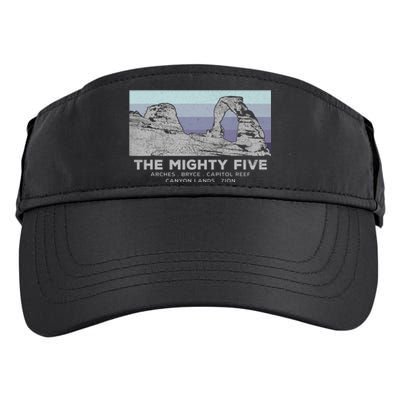 Utahs The Mighty Five National Parks Adult Drive Performance Visor