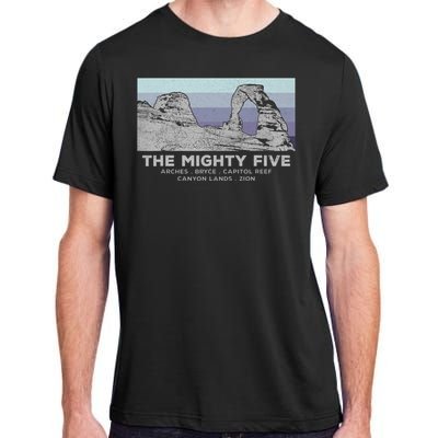 Utahs The Mighty Five National Parks Adult ChromaSoft Performance T-Shirt