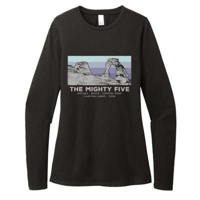 Utahs The Mighty Five National Parks Womens CVC Long Sleeve Shirt