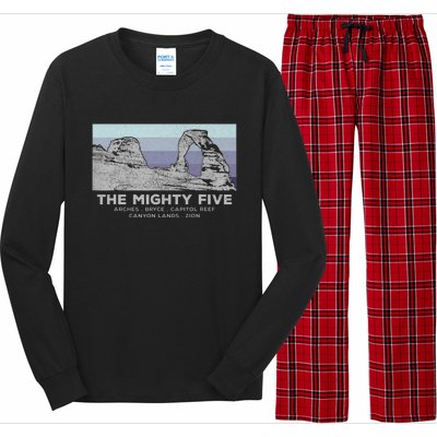 Utahs The Mighty Five National Parks Long Sleeve Pajama Set