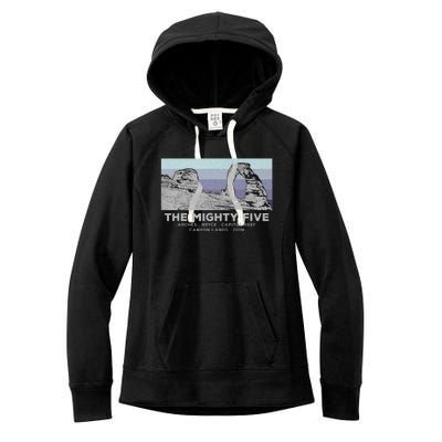 Utahs The Mighty Five National Parks Women's Fleece Hoodie