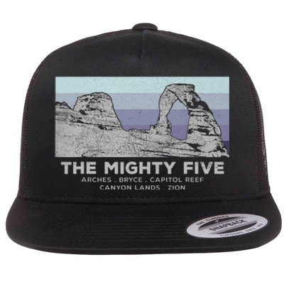 Utahs The Mighty Five National Parks Flat Bill Trucker Hat