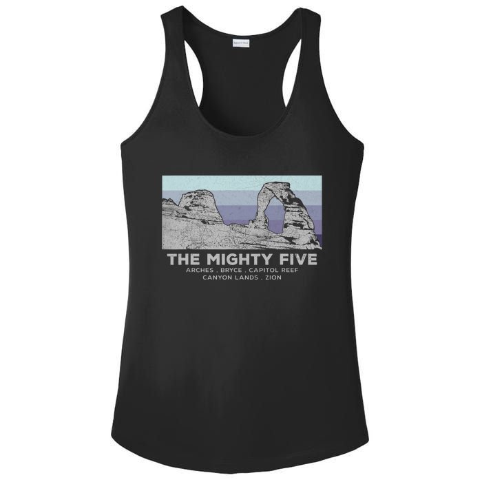 Utahs The Mighty Five National Parks Ladies PosiCharge Competitor Racerback Tank