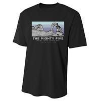 Utahs The Mighty Five National Parks Performance Sprint T-Shirt