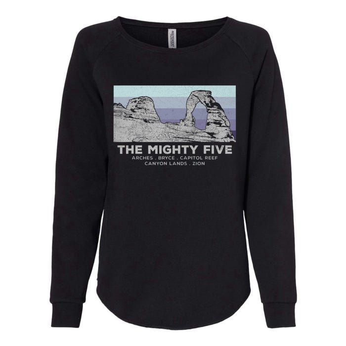 Utahs The Mighty Five National Parks Womens California Wash Sweatshirt