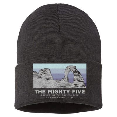 Utahs The Mighty Five National Parks Sustainable Knit Beanie