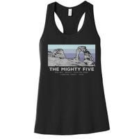 Utahs The Mighty Five National Parks Women's Racerback Tank