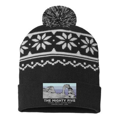 Utahs The Mighty Five National Parks USA-Made Snowflake Beanie