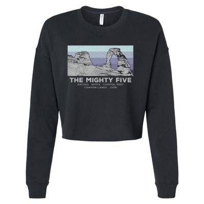 Utahs The Mighty Five National Parks Cropped Pullover Crew