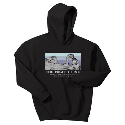 Utahs The Mighty Five National Parks Kids Hoodie