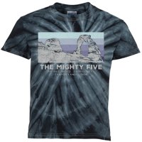 Utahs The Mighty Five National Parks Kids Tie-Dye T-Shirt