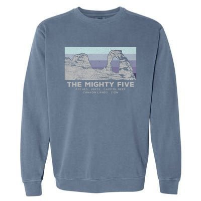 Utahs The Mighty Five National Parks Garment-Dyed Sweatshirt