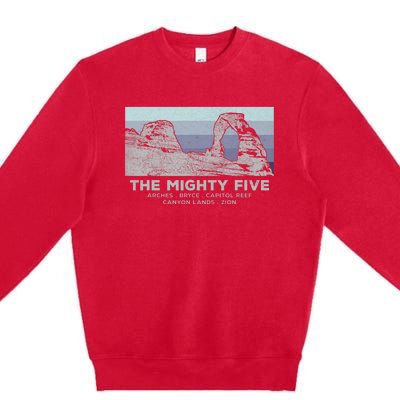 Utahs The Mighty Five National Parks Premium Crewneck Sweatshirt