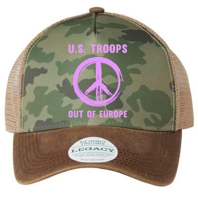 US Troops Out of Europe End the Occupation Peace Sign Legacy Tie Dye Trucker Hat