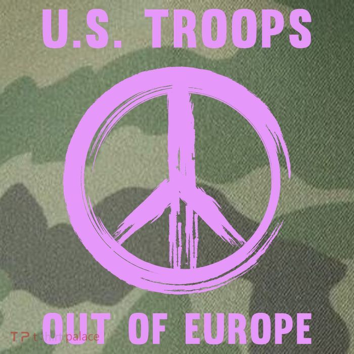 US Troops Out of Europe End the Occupation Peace Sign Legacy Tie Dye Trucker Hat