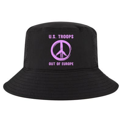 US Troops Out of Europe End the Occupation Peace Sign Cool Comfort Performance Bucket Hat
