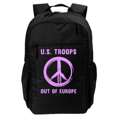 US Troops Out of Europe End the Occupation Peace Sign Backpack