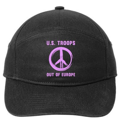 US Troops Out of Europe End the Occupation Peace Sign 7-Panel Snapback Hat