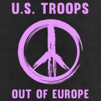 US Troops Out of Europe End the Occupation Peace Sign Adult Drive Performance Visor