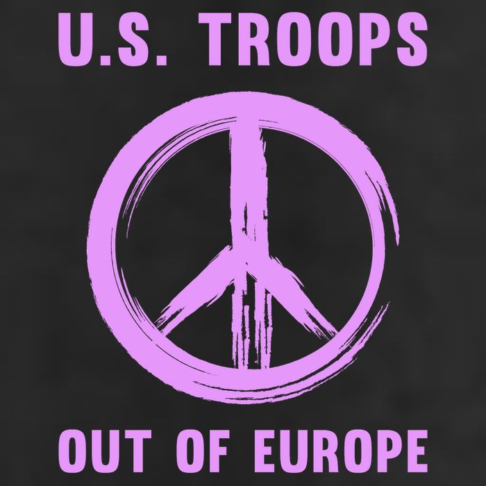 US Troops Out of Europe End the Occupation Peace Sign Adult Drive Performance Visor