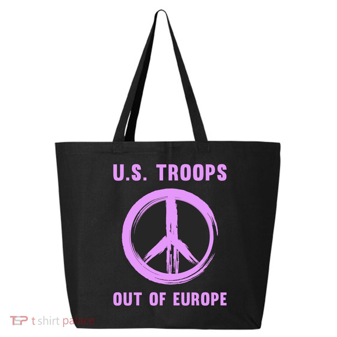 US Troops Out of Europe End the Occupation Peace Sign 25L Jumbo Tote