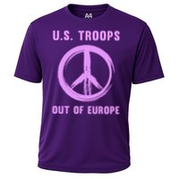 US Troops Out of Europe End the Occupation Peace Sign Cooling Performance Crew T-Shirt