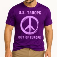 US Troops Out of Europe End the Occupation Peace Sign Cooling Performance Crew T-Shirt