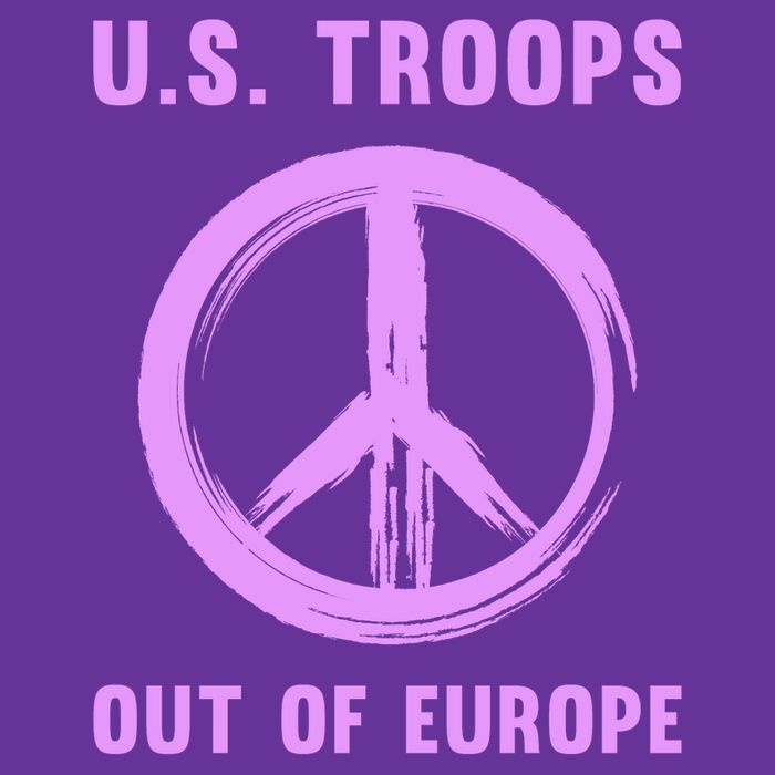 US Troops Out of Europe End the Occupation Peace Sign Cooling Performance Crew T-Shirt
