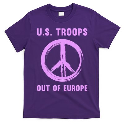 US Troops Out of Europe End the Occupation Peace Sign T-Shirt