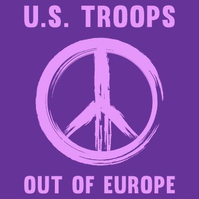 US Troops Out of Europe End the Occupation Peace Sign T-Shirt