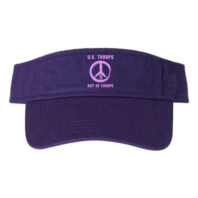 US Troops Out of Europe End the Occupation Peace Sign Visor