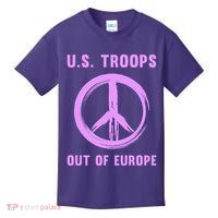 US Troops Out of Europe End the Occupation Peace Sign Kids T-Shirt