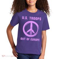 US Troops Out of Europe End the Occupation Peace Sign Kids T-Shirt