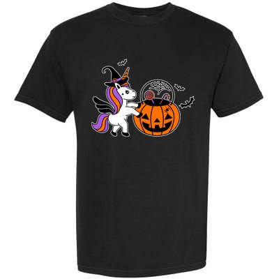 Unicorn Treat Or Trick Halloween Garment-Dyed Heavyweight T-Shirt