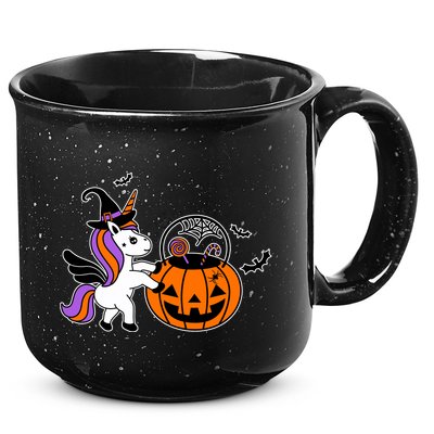 Unicorn Treat Or Trick Halloween 15oz Campfire Ceramic Mug