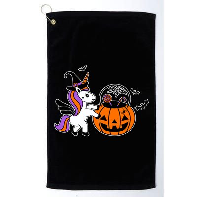 Unicorn Treat Or Trick Halloween Golf Towel
