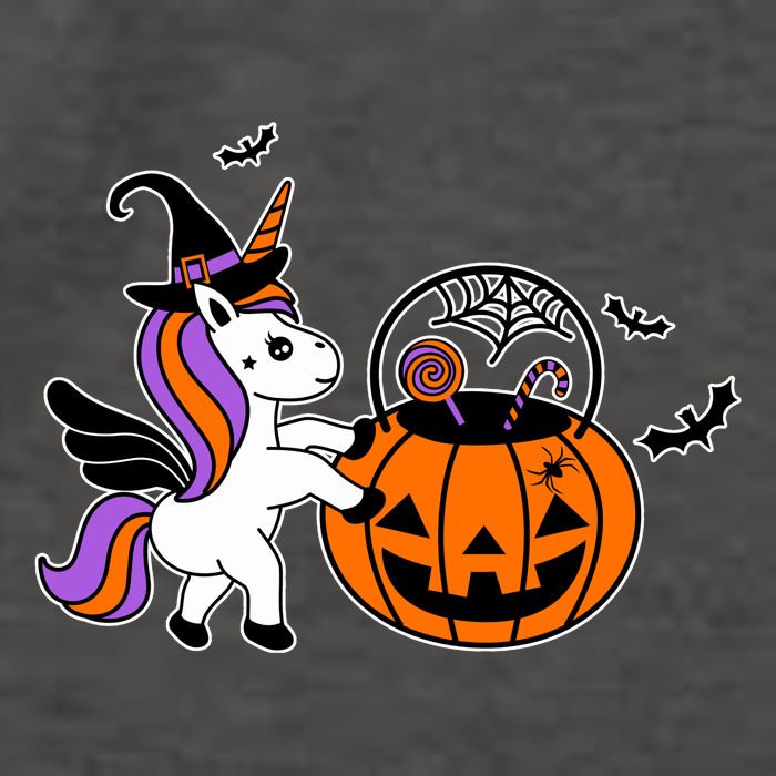 Unicorn Treat Or Trick Halloween Vector Backpack