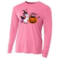 Unicorn Treat Or Trick Halloween Cooling Performance Long Sleeve Crew