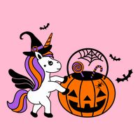 Unicorn Treat Or Trick Halloween Toddler T-Shirt