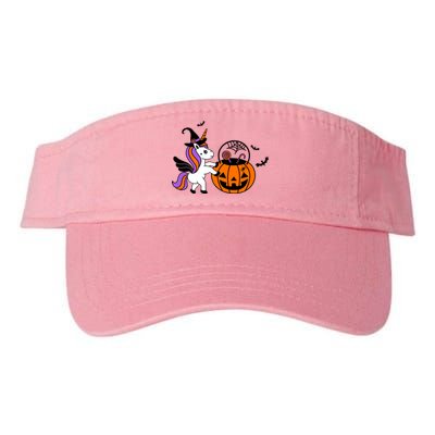 Unicorn Treat Or Trick Halloween Valucap Bio-Washed Visor